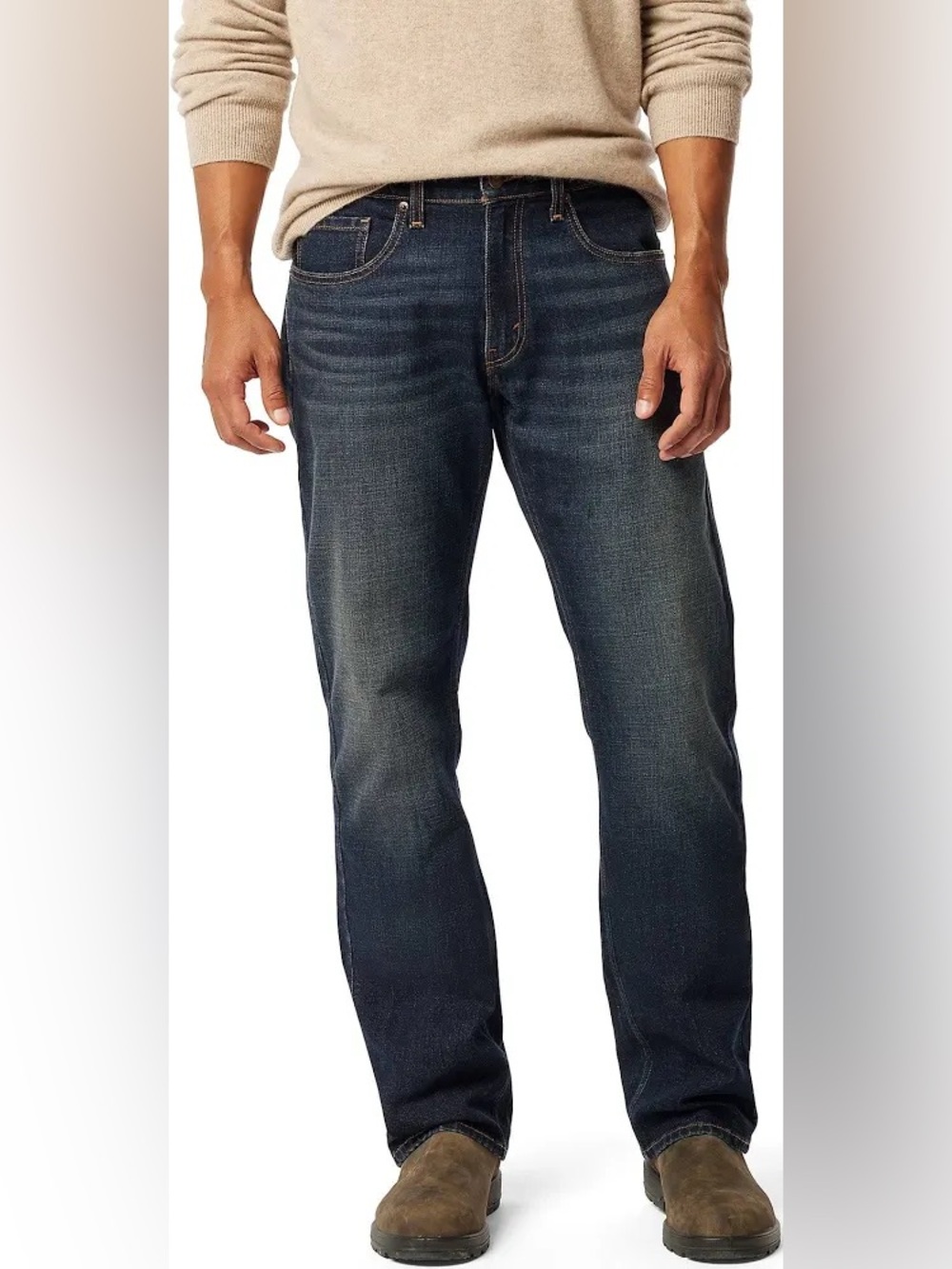 Signature by Levi Strauss Relaxed Fit Dark Blue Washed Jeans